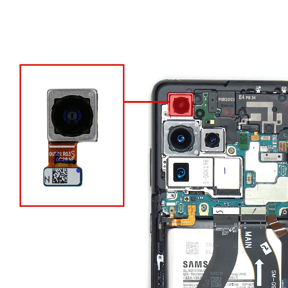 Rear Camera (Ultra Wide 12MP) for Samsung Galaxy S21 Ultra 5G G998B GH96-13974A (ASSY VT CAMERA-1/2.8 Rear Camera (Ultra Wide 12MP) for Samsung Galaxy S21 Ultra 5G G998B GH96-13974A (ASSY VT CAMERA-1/2.8